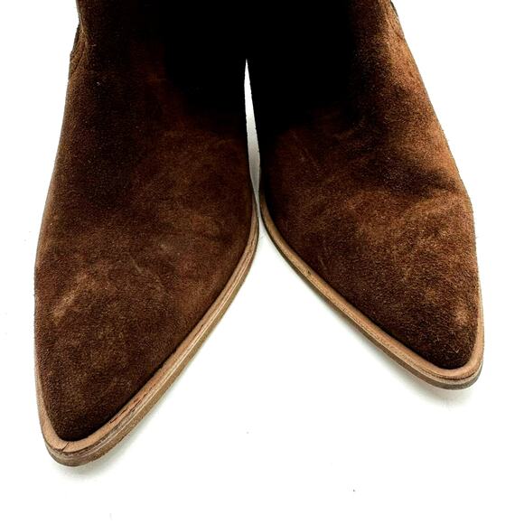 BA&SH Women's US 8 EU‎ 39 Claudia Brown Suede Leather Ankle Bootie Pointed Toe - Picture 4 of 7